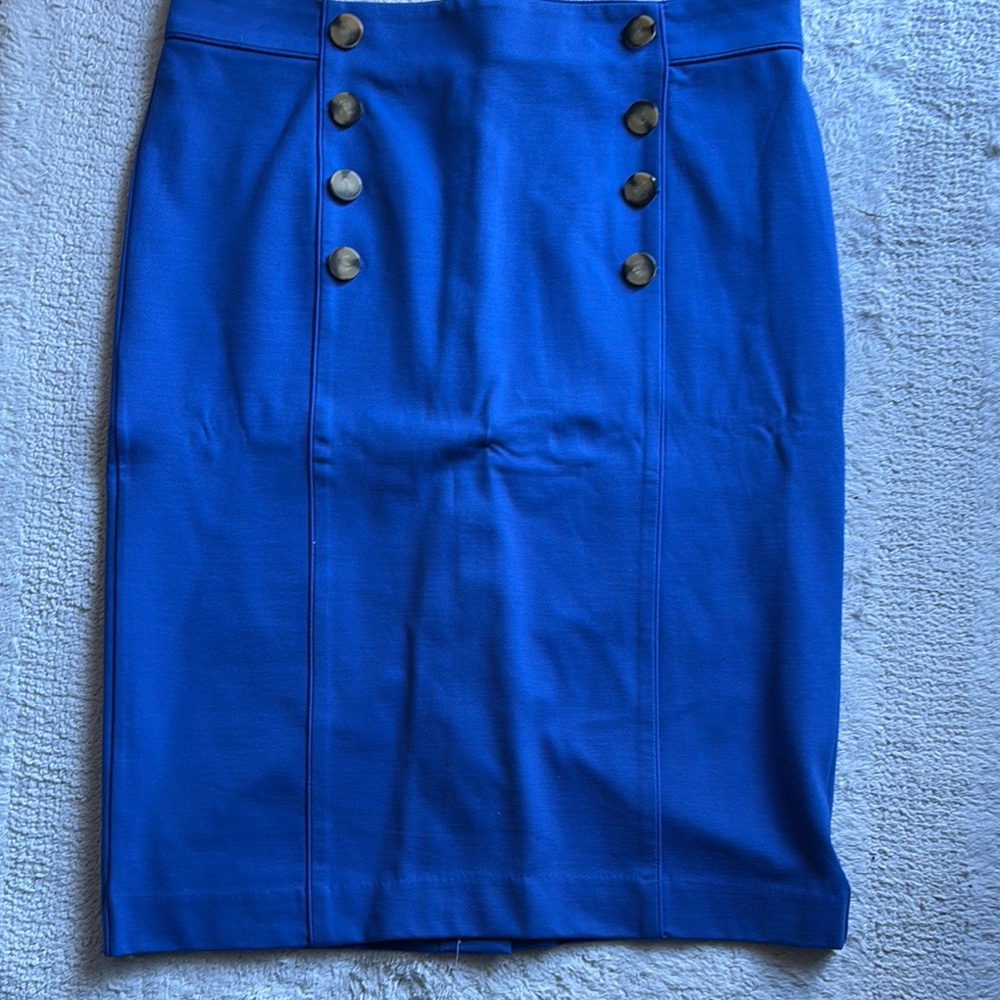 Ann Taylor Blue Pencil Skirt Knee-Length for Casual